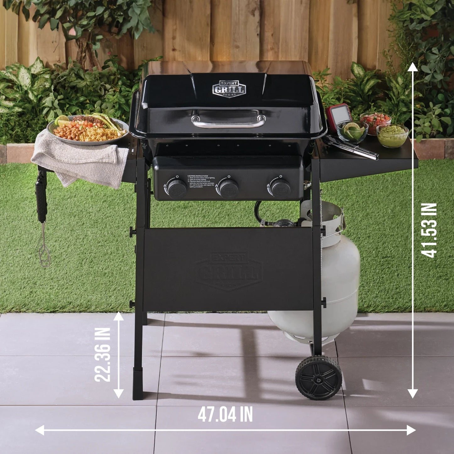 3 Burner Propane Gas Grill